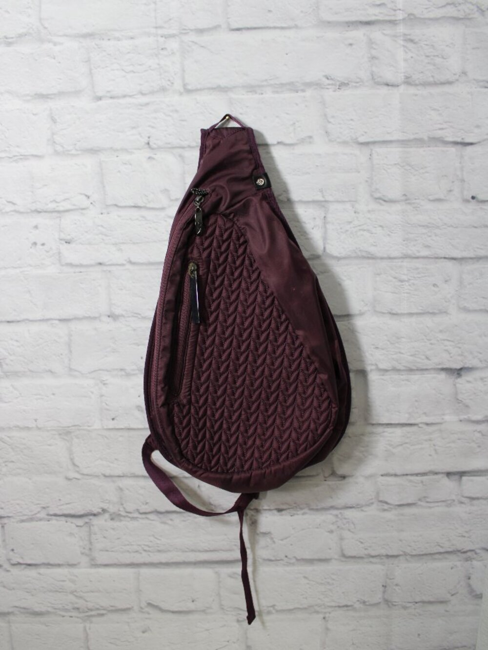 Sherpani Esprit Burgundy Quilted Teardrop Anti-Theft RFID Multi Pocket Sling Bag